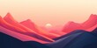 © Espresso - A vibrant sunset over stylized mountains, featuring warm hues of pink and orange blending with cooler tones.