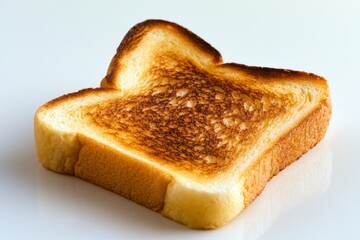 A simple slice of toast on a plain white background, representing hunger in its most basic form