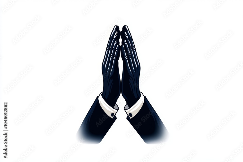 Clean Hand Clapping Minimalist depiction of hands clapping, symbolizing the acknowledgment ...