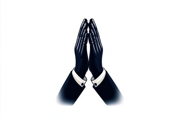 Poster - Minimalist depiction of hands clapping, symbolizing the acknowledgment and appreciation of efforts in a simple, clean style