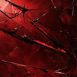 © AI_images - A bold broken glass texture creating an abstract design on a rich crimson background, with sharp contrasts that enhance the visual impact