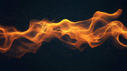 Leinwandbilder - Bright and dynamic fire flames cut out