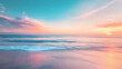 © CreativeCreations - Vibrant sunrise seascape abstract coastal wallpaper with blue sky and sea