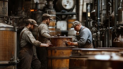 man working in a distillery