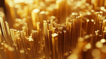 Aufkleber - Abstract Golden Metallic Texture with Sharp Points