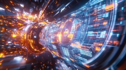 Poster - Futuristic Digital Technology Visualization