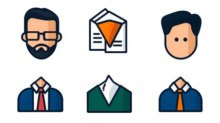 Leinwandbilder - Set of Minimalist Line Icons Featuring Data Collection Survey Results and Price Statistics for Clean Modern Market Analysis and Business Reporting