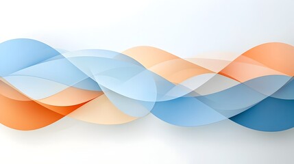 Fototapete - Flowing abstract design with interlaced curved lines and soft gradient transitions evoking a sense of fluidity and motion within a minimalist composition