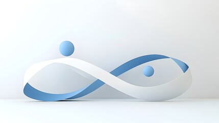 Aufkleber - Elegant Abstract Design with Interlaced Curved Lines and Soft Gradient Transitions Evoking Fluidity and Motion within a Minimalist Composition