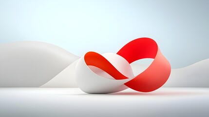 Poster - Fluid curved lines and gradient shades intertwine to create an abstract minimalist backdrop reflecting motion and modern digital design  The composition features a dynamic