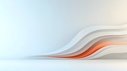 Fototapete - Elegant Minimalist Abstract Background with Soft Flowing Gradient Shades and Delicate Dynamic Lines Evoking Simplicity and Movement in Design