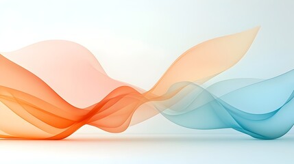 Aufkleber - Elegant and Minimalist Abstract Background with Soft Flowing Lines and Delicate Gradient Shades Evoking a Sense of Movement and Simplicity in Design