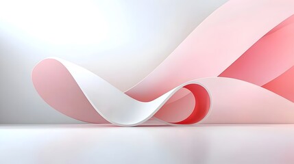 Aufkleber - Smooth flowing curved lines and soft gradients seamlessly merging to create a minimalist abstract design that reflects a sense of fluidity modern simplicity and elegant sophistication