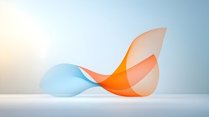Poster - Fluid abstract curves combined with gradient hues create a minimalist modern and elegant backdrop showcasing motion and contemporary visual aesthetics