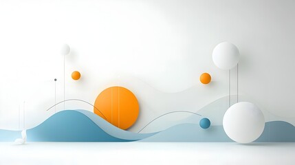 Fototapete - Minimalist abstract design featuring fluid curves and gradient layers that evoke a sense of smooth motion and modern simplicity creating a visually striking and aesthetically pleasing composition