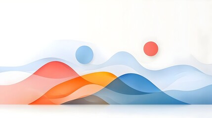 Poster - Harmonious Abstract Curved Lines and Gradients Backdrop for Contemporary Design  Minimalist yet visually captivating digital with fluid motion and clean elegant aesthetics