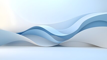 Leinwandbilder - Minimalist abstract design featuring fluid curves and gradient layers that evoke a sense of smooth modern simplicity