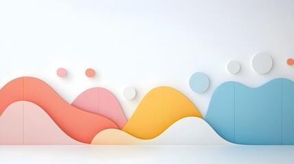 Fototapete - Fluid Abstract Minimalist Background with Soft Gradient Shades and Elegant Curves Embodying Motion and Modern Design  Seamless sleek and sophisticated digital with a contemporary aesthetic