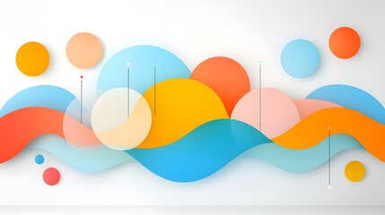 Fototapete - Flowing arcs and subtle gradients merge to create a minimalist abstract background evoking a sense of motion and modern simplicity  This digital artwork features a clean
