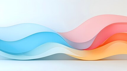 Fototapete - Graceful and delicate abstract background with seamless flowing gradient layers blending into a minimalist contemporary design evoking a sense of fluidity and harmony