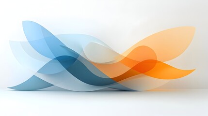 Fototapete - Ethereal Abstract Background with Flowing Gradient Layers and Soft Arcs Forming Elegant Minimalist Design  Seamless Soothing and Visually Captivating Digital Composition