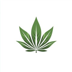 Sticker - Isolated Cannabis Leaf, THC CBD Logo Design Brand Templates, Health Dispensaries, Wellness Products, Business Branding Concepts