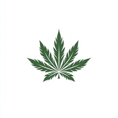 Wall Mural - Isolated Cannabis Leaf, THC CBD Logo Design Brand Templates, Health Dispensaries, Wellness Products, Business Branding Concepts