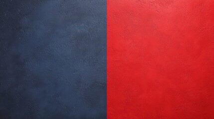 Wall Mural - A split color background featuring deep blue on the left and vibrant red on the right for creative designs.