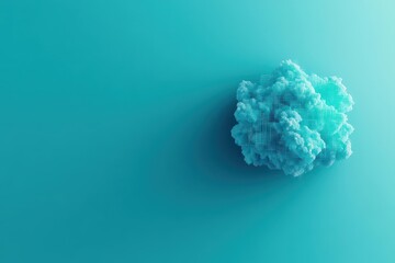 Aufkleber - Abstract futuristic data cloud in a flat design, top view, cloud computing theme, water color, Triadic Color Scheme