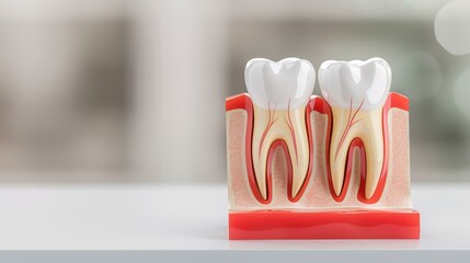 Explore the intricate details of dental anatomy with this tooth model, perfect for education and demonstration purposes.