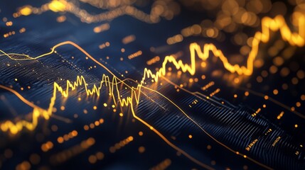 Aufkleber - Abstract Financial Data Visualization and Analysis