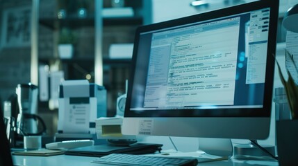Computer Screen with Code