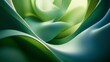 © AiPhotoSale - Curved, wave-like forms blend dynamically in a stunning gradient of blue to green. Soft lighting enhances the contrast between shadow and highlight, creating a fluid, energetic visual experience.