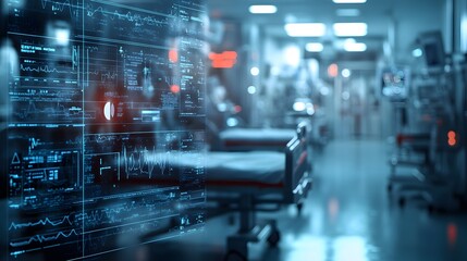 Futuristic digital technology interface with intelligence data analytics and complex network of information  Abstract high tech concept with cyber space elements