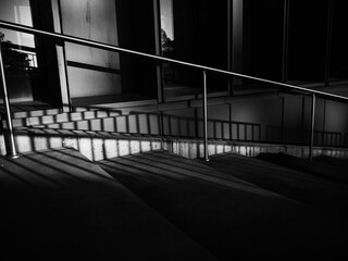 Wall Mural - black and white staircase