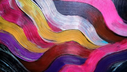 Wall Mural - Gradient colors of brush strokes: pink, purple, and yellow.