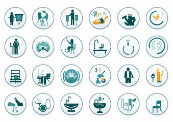 Wall Mural - symbole, signs, icons, on transparent background