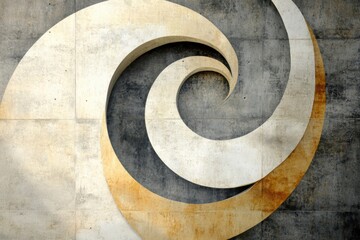 Aufkleber - Swirling shapes in earthy colors combine to form an abstract design, evoking a tranquil atmosphere and encouraging reflection. Generative AI