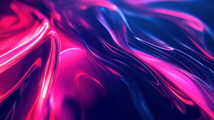 Abstract Pink and Blue Swirling Liquid Background