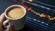 © Teerapong - Coffee Mug on Financial Data Display Desk in Office