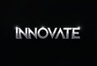 © Artisticeyes - 'Innovate': Create bold, 3D text with vibrant colors, using a shiny, glossy metallic or gradient effect. The word 'Innovate' should appear large in the center