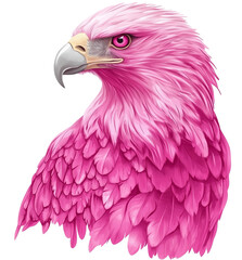 pink eagle isolated on transparent background