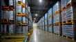 © Nardo leo - Large warehouse with stacked pallets and organized storage, showcasing efficient logistics and industrial operations