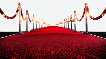 Red carpet on a transparent background