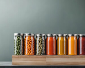 Canned food with RFID tags for tracking supply chain logistics, showcasing smart technology in food distribution, canned food, smart supply chain trend