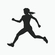 © fazlay907 - Female Athlete Running Silhouette Vector for Sports