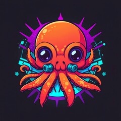 Poster - Cute Octopus Illustration