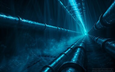 Poster - Underground Fuel System Processing Biofuel with Glowing Pipelines and Robotic Optimization