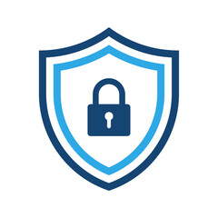 Wall Mural - shield with lock icon