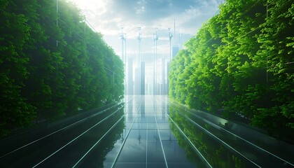 Poster - Innovative Urban Fuel Refinery Integrated into Smart City with Renewable Resources and Cyberpunk Design
